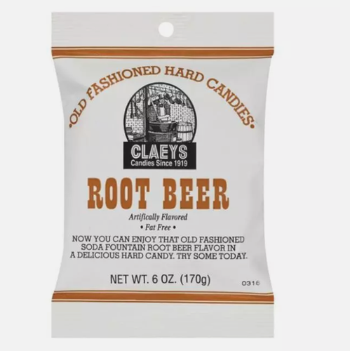 Claeys 6 oz. ROOT BEER Old Fashioned Soda Fountain Hard Candies ** BB 5/2026 ** - Bild 1 von 2
