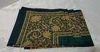 Wilton Court Cotton Square Dinner Napkins Green And Gold Patterned 16” Set Of 4