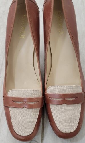 Sella profonda Lauren by Ralph Lauren Lanette marrone chiaro da donna taglia 10M - Foto 3 di 10