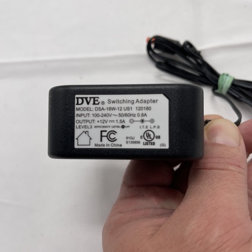 Vonage DVE DSA-18W-12 US1 120180 AC Switching Adapter Power Cord 12V 1.5A DC - Picture 4 of 4