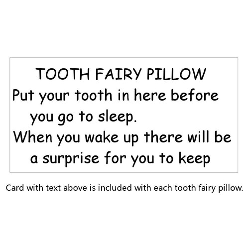 Tooth Fairy Pillow, Choice Animal Sport or Star Print Fabric, Boys & Girls - Picture 52 of 122