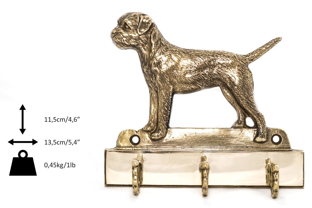 Border Terrier - brass hanger with image of a dog, high quality, Art Dog Border Terrier - brass hanger with image of a dog, high quality, Art Dog
