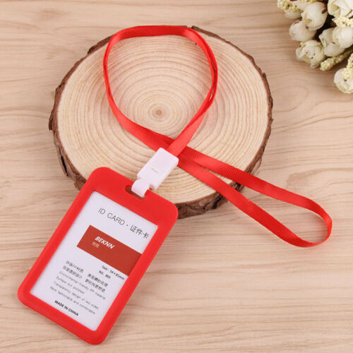 Neu Abzeichen tragbar doppelseitig transparent Mitarbeiter Kunststoff Personalausweis Halter UK - Bild 20 von 39