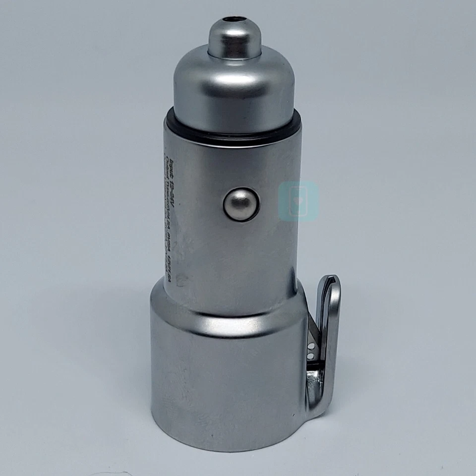 Fast Charging 3 in 1 Stainless Steel Type C & Type A USB 18W Car Phone Charger - Image 3 of 4