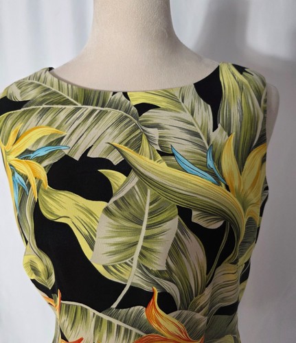 AGB black green yellow women dress size 8 D352 - Picture 2 of 5