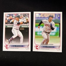 2022 Topps Update Series Steven Kwan RC Flagship Rookie #US261 & #US54 Guardians