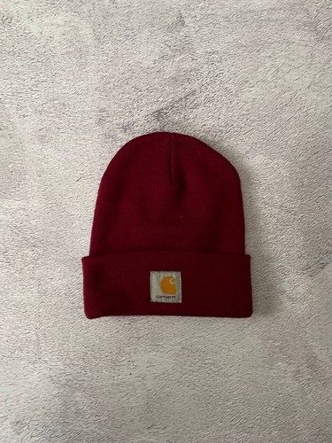 Carhartt Acrylic Watch Hat Beanie One Size Red Burgundy