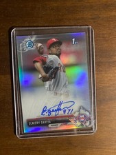2017 1st Bowman Chrome Elniery Garcia Auto Refractor 281/499 Phillies