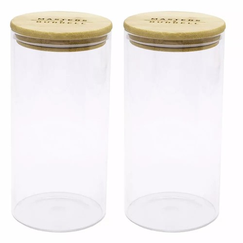 Tarros de vidrio transparente tapa hermética hierbas condimento contenedores de almacenamiento olla 1500 ml/50 oz - Imagen 6 de 8