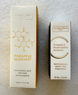 Clear Skin Club  Pineapple Glow Mist & Vitamin C Brightening Booster Kit  - New