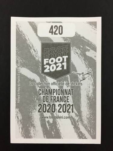Kylian Mbappe Sticker Panini Foot 2020 2021 (20-21) #420 - Picture 2 of 3