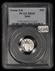 2000 P$10 1/10 盎司白金美国鹰 - PCGS 评级 MS 69 - SKU-G5248