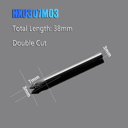 Flame Shape 3/6mm Shank Tungsten Steel Carbide Rotary Burr Die Grinder Bit - Picture 15 of 22
