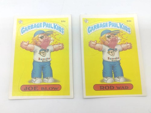 1986 Garbage Pail Kids Cards 84A Rod Wad & 84B Joe Blow 84 Set Lot Of 2 GPK 80s - Picture 1 of 3