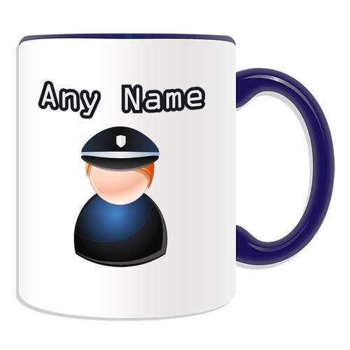 Regalo Personalizado Taza de Policía Caja de Dinero Taza Icono Diseño Nombre Policía PC Oficial - Imagen 20 de 21