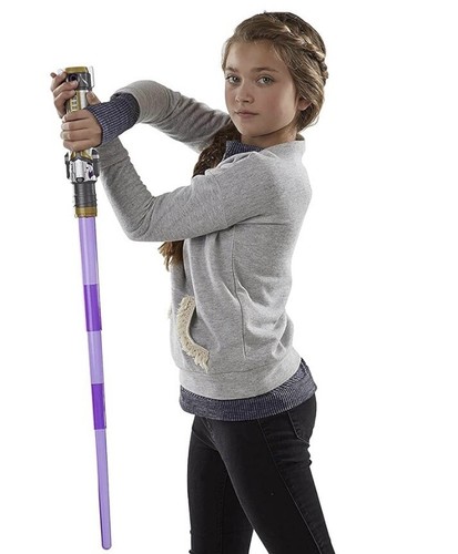 DISNEY STAR WARS JEDI POWER LIGHT SABER FORCES OF DESTINY PURPLE BLUE - Picture 5 of 7