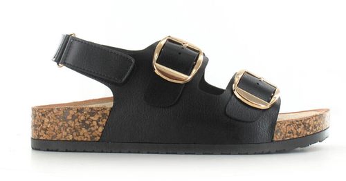 Ella Doppelschnalle Slingback Sommer Urlaub Strand Komfort Fußbett Sandalen - Bild 7 von 19