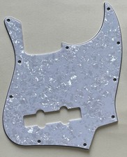 White Pearl Pickguard Fit Fender US Jazz Bass Standard 10 Hole Style GuitarParts