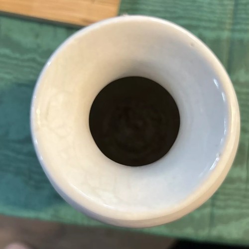 Vaso per cime 6,25" motivo bambù bianco, bambù dipinto nero - Foto 4 di 4