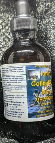 FREE SHIPPING!!! COLLOIDAL SILVER 1000 PPM 4 OZ.- IMMUNE SUPPORT WITH DROPPER - Picture 3 of 7