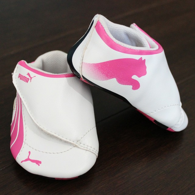 PUMA Baby Infant Girl NB Born Crib Shoes Pink for sale online | eBay