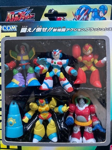 Juego de 5 minifiguras Megaman Mega Man Bandai 1996 Capcom Rockman X3 Battle Brusher - Imagen 2 de 4