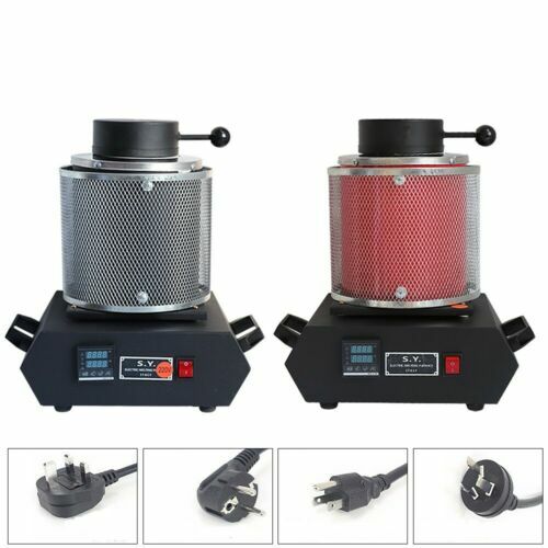 1/2/3KG Electric Metal Melting Furnace Melter Gold Silver W/Heat Protection &ACC - Picture 2 of 52
