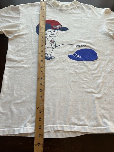 Calvin & Hobbes White Sox Peeing Cubs Logo Chicago Vintage Grande Años 80 - Imagen 11 de 11