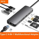 9-in-1 USB3.0 4K Type-C to HDMI Converter Docking Station SD Reader PD Charging