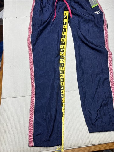 Umbro Navy Blue Track Pants Joggers Pink Trim Stripes Women’s Large Soccer - Picture 5 of 15