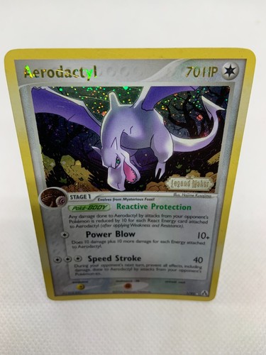 Aerodactyl 1/92 Holo Rare Reverse Holo Stamped Ex Legend Maker Pokémon Card - Picture 2 of 9