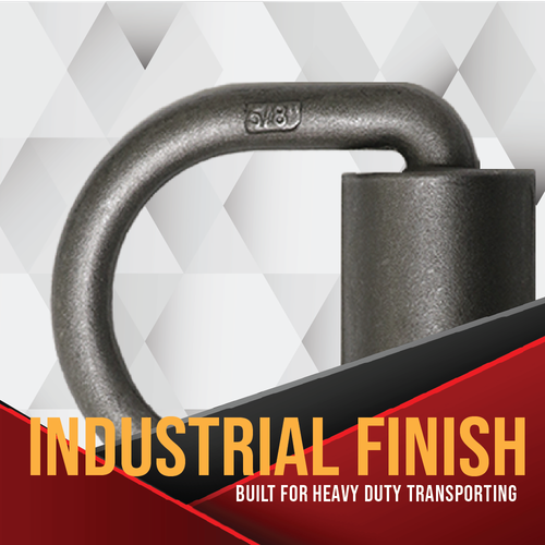 {12 Pack} 5/8" Heavy Duty Weld-On Forged Mounting D Ring 18,000lb - Picture 4 of 6