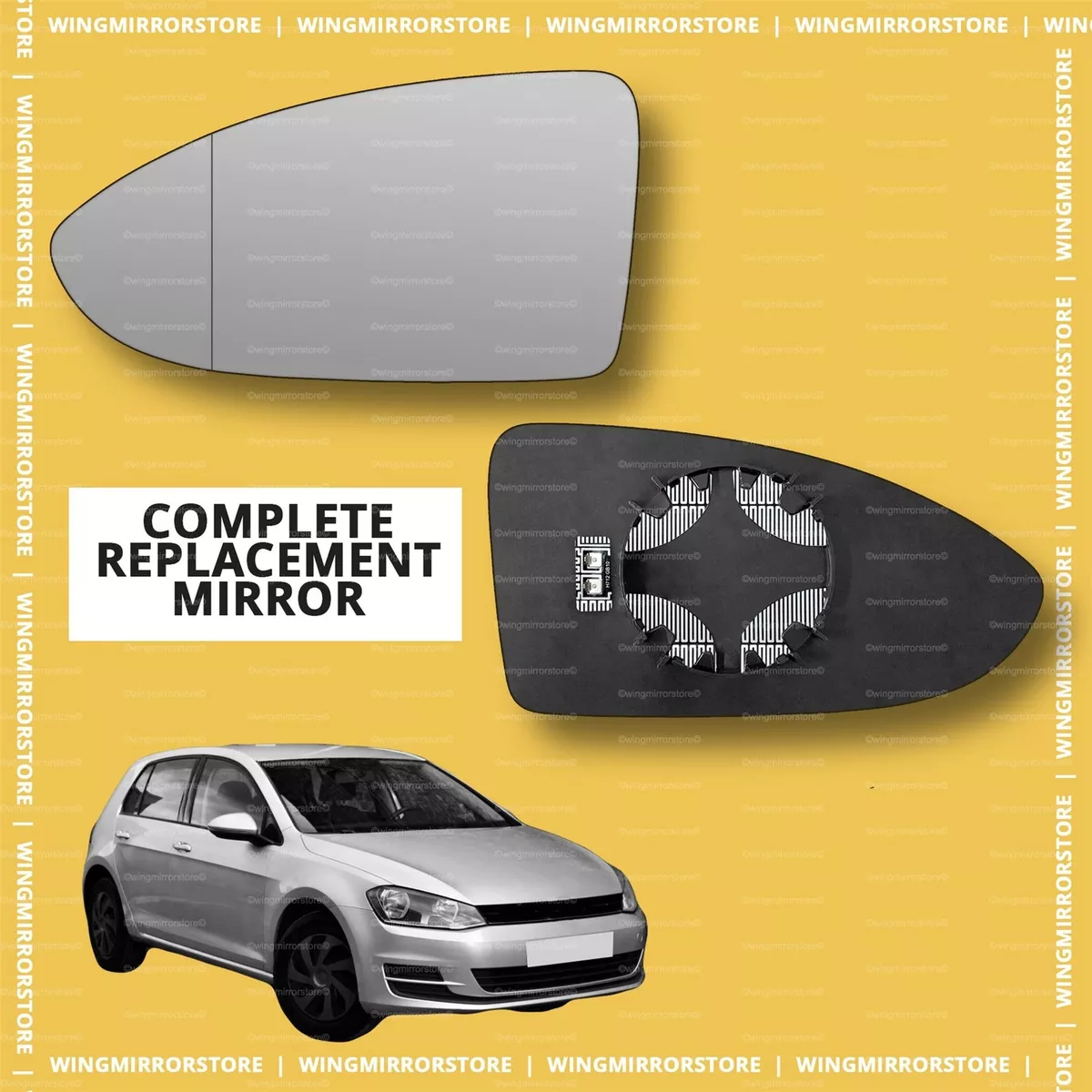 Vw golf wing mirror glass deals