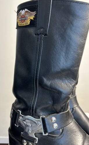 Harley Davidson Herren Biker Reitstiefel Gr. 8 Schwarz Leder Eagle Harness 98408 - Bild 2 von 18