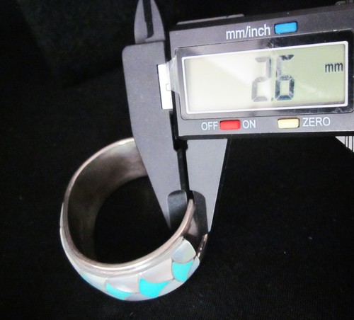 Vtg. Native American Sterling Silver Women's Cuff Bracelet - Orlinda Natewa Zuni - Picture 6 of 10