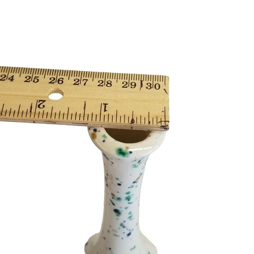 Art Pottery Bud Vase Ceramic 1970s Hand Painted Spotted Signed Flower Vintage - Picture 11 of 11
