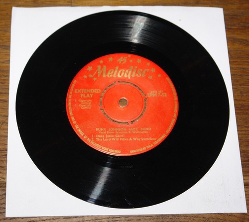 BUNK JOHNSON ERNESTINE WASHINGTON UK MELODISC JAZZ BLUES 7" EP 1955 EXCELLENT - Picture 4 of 7