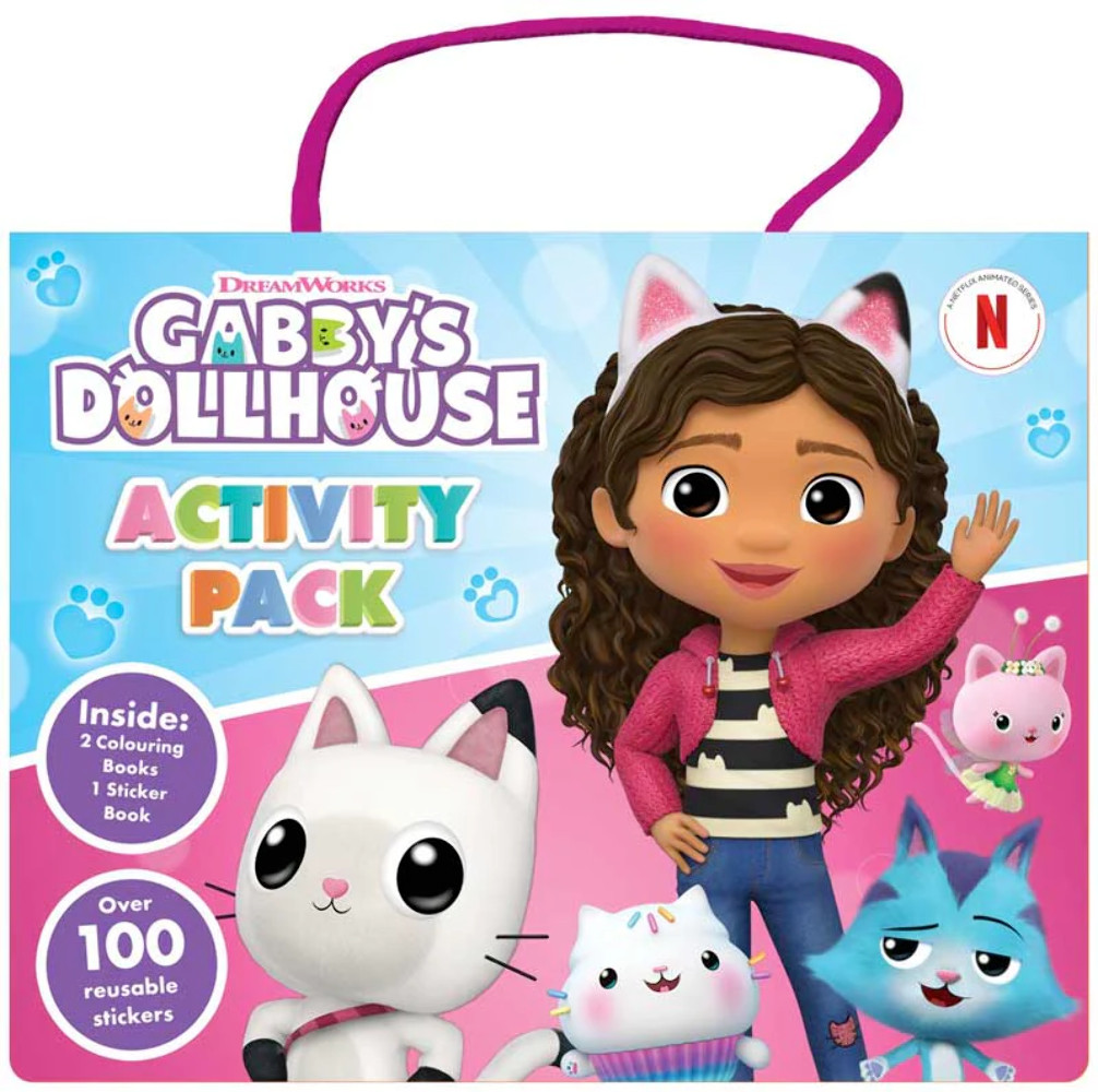 Gabby's Dollhouse Activity Fun Pack With Childrens Colouring & Sticker Books