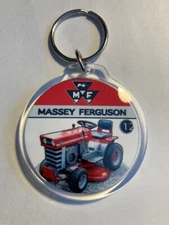 Massy Ferguson 12 garden farm tractor yard lawn mower keychain keyring part FOB