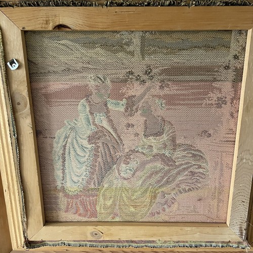 Victorian Ladies Machine Made Tapestry Wall Hanging 28.5” x 28.5” Gold Frame - 第 12/12 張圖片
