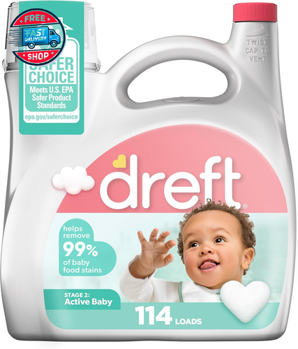 Stage 2: Active Baby Liquid Laundry Detergent 114 Loads 165 Fl Oz - Picture 11 of 12