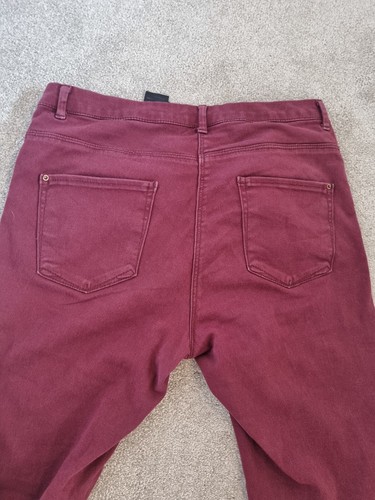 Womens H&M Burgundy Skinny Jeans Uk 8-10 - Picture 9 of 9