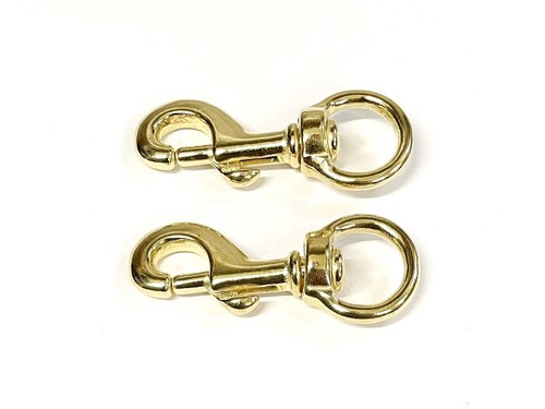 Solid Brass Trigger Hook Clips Heavy Duty R/E 6mm - 32mm Dog Lead Horse x1 - x25 - Afbeelding 27 van 38