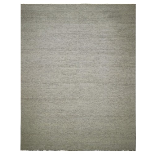 14'x18'1" Eider White Modern Grass Design Hand Knotted XL Oriental Rug R79980 - Picture 1 of 11