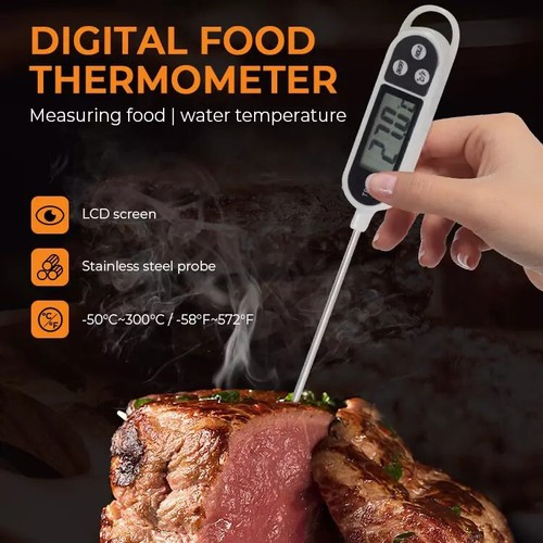 2X Digital LCD Food Thermometer Bratenthermometer Fleischthermometer BBQ Grill - Bild 2 von 14