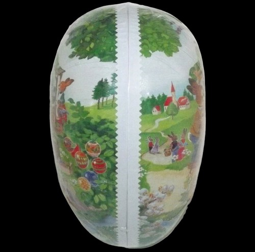 Contenedor grande Nestler de 14 pulgadas de papel maché conejito de Pascua caza de huevos Alemania - Imagen 4 de 6