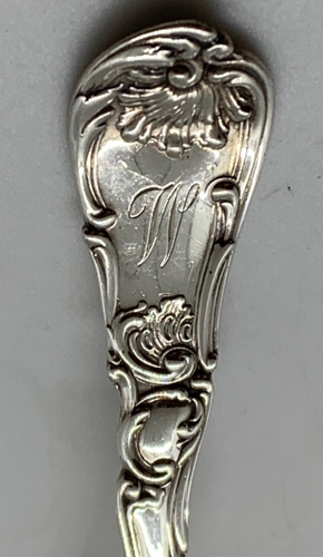 3 Gorham Hanover Sterling Silver Oval Soup Spoons 1895 Dessert M W Monogram Set - Picture 4 of 10