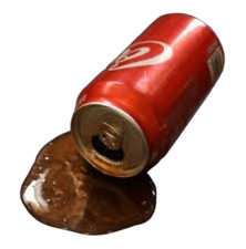 Display Faux Food Prop Spilled Coca Cola Can