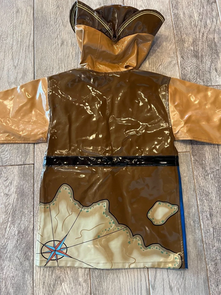 Kidorable Chaqueta de Lluvia Pirata Halloween Disfraz Talla 4 5 Niños Niñas Abrigo Con Capucha Foto 4 de 4