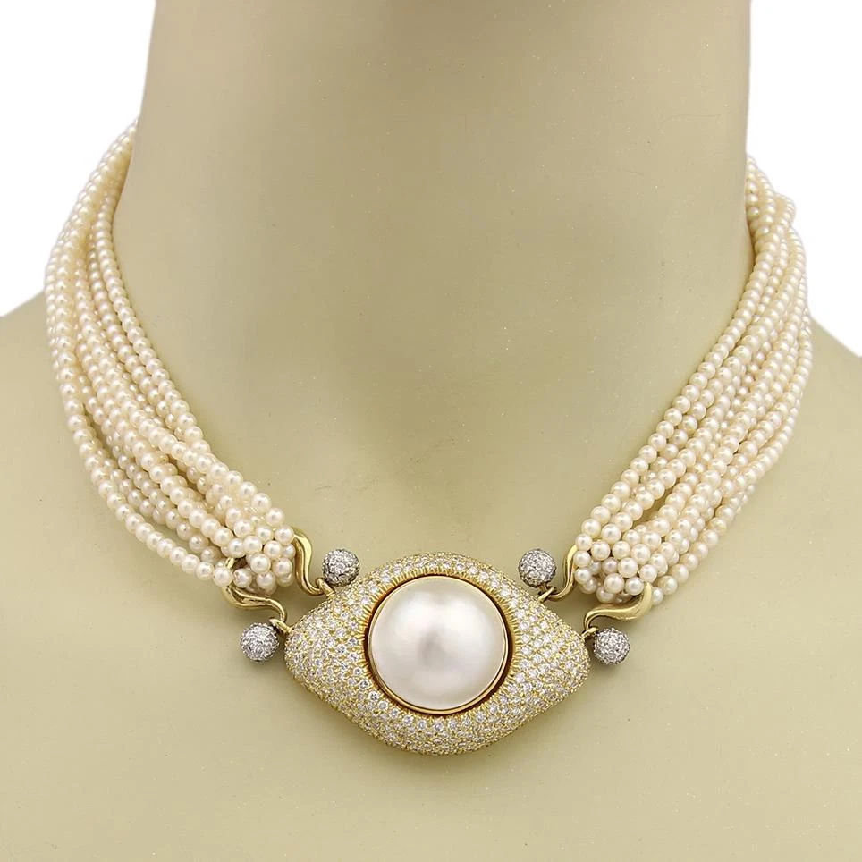 Estate pearl pendant deals